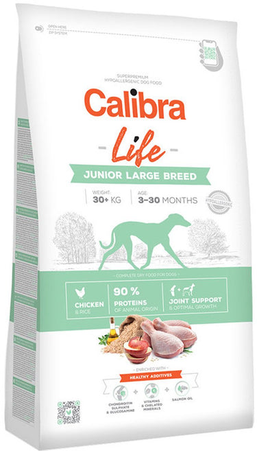 Calibra dog life junior large breed - kip - 12 kg