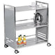 Serveerwagen kerkmann 3 legborden 70 x 40 x 84 cm zilver