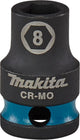 Makita 8 x 28 mm 3 8 impact black krachtdop - e-15899
