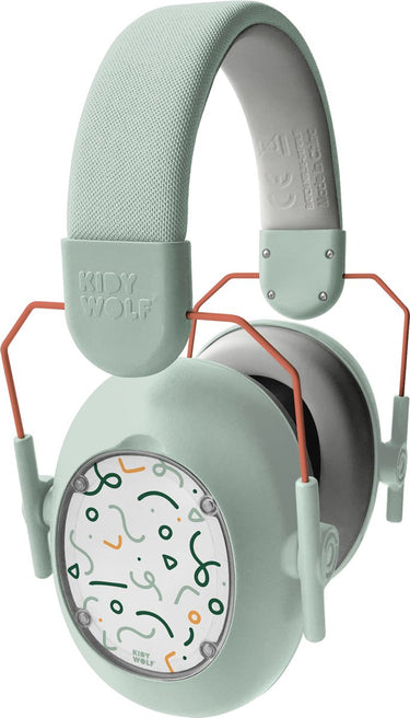 Kidywolf kidynoise kinder gehoorbescherming groen – 25db geluidsreductie, opvouwbaar verstelbaar, 5+