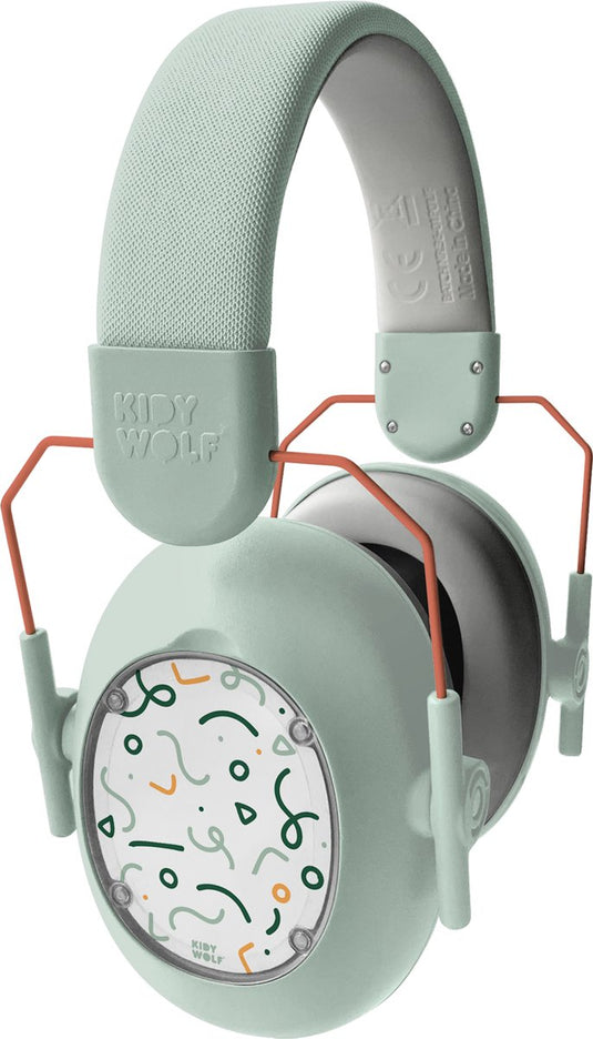 Kidywolf kidynoise kinder gehoorbescherming groen – 25db geluidsreductie, opvouwbaar verstelbaar, 5+