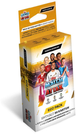 Topps uefa champions league 2025 26 match attax eco pack ruilkaarten veelkleurig