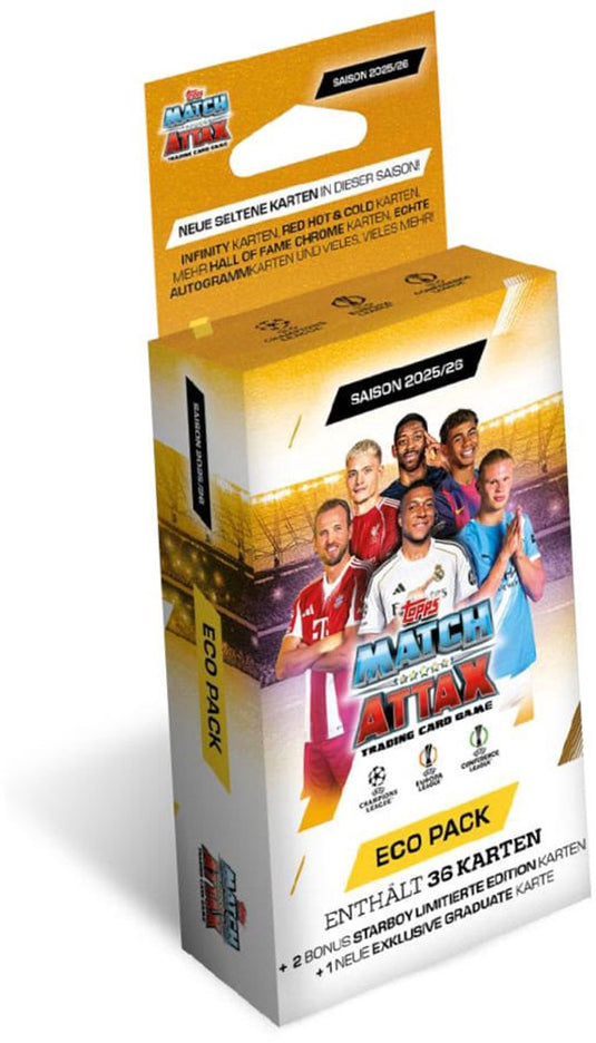 Topps uefa champions league 2025 26 match attax eco pack ruilkaarten veelkleurig