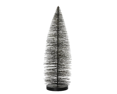 Decoris decoratief kerstboom brush zwart dia.11x30cm