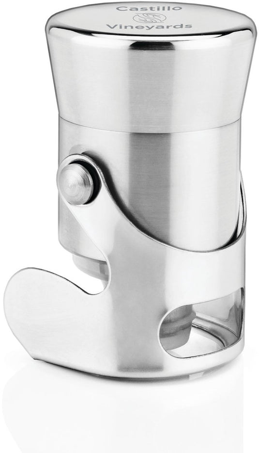 Viski champagnestopper - roestvrijstaal - silverplated