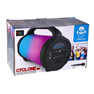 Afbeelding laden in galerijviewer, Idance cyclone400bk karaoke set - bluetooth party speaker met disco led-verlichting - inclusief microfoon
