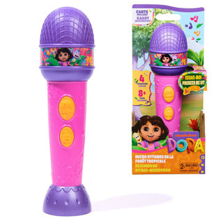 Afbeelding laden in galerijviewer, Spinmaster dora microfoon met muziek geluid (nl fr) | 2 stuks
