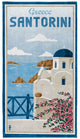 Seahorse strandlaken santorini - 90x170 cm - blauw