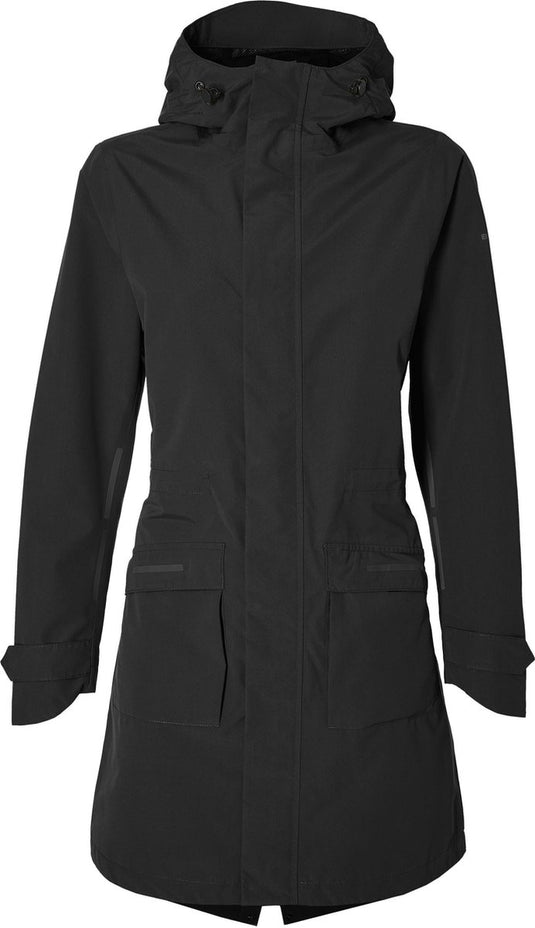 Basil regenparka mosse dames jet black s