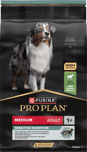 Pro plan purina® ® sensitive digestion medium adult - hondenvoer droogvoer - lam - 10 kg