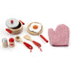 Keukenset rood 9-delig. 3+