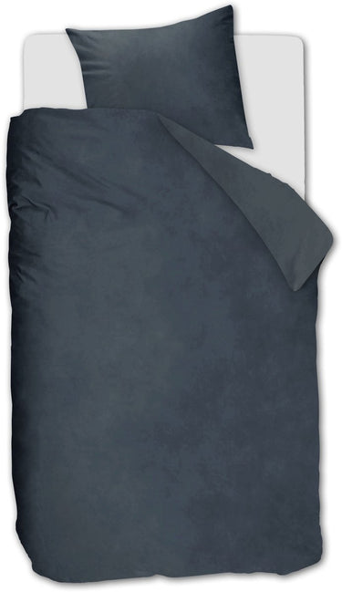 Ambiante velvety dekbedovertrek - eenpersoons - 140 x 200 220 cm - blauw