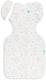Love to dream ™ babyslaapzak swaddle up™ - inbakeren afbouwen - baby 4-6 maanden - 6-8.5 kg - zomer - wit met tekst