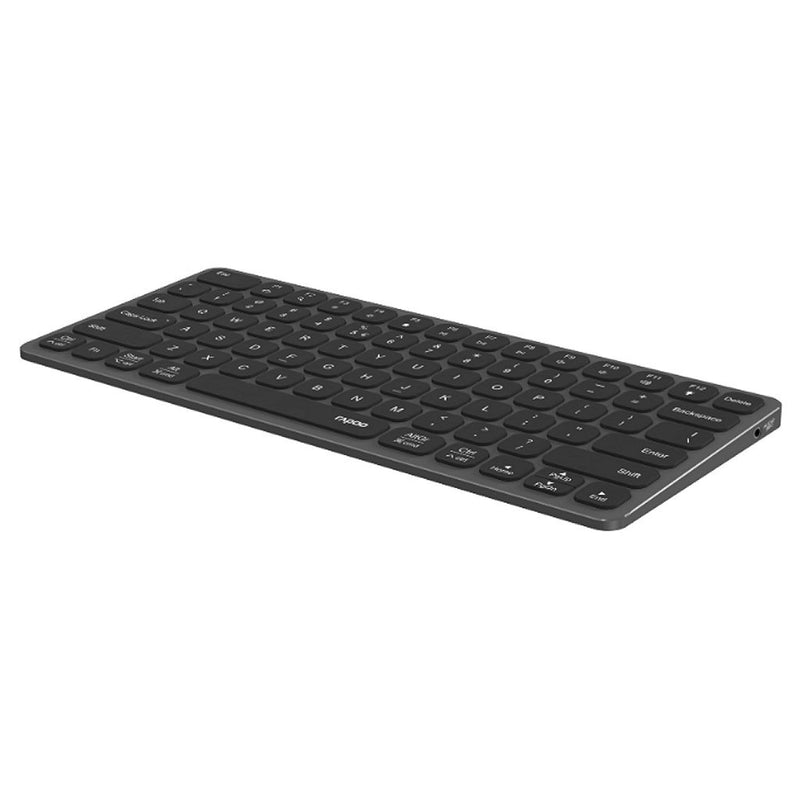 Afbeelding laden in galerijviewer, Rapoo uck-6001 ultraslim keyboard 8in1 usb-c multiport hub zwart
