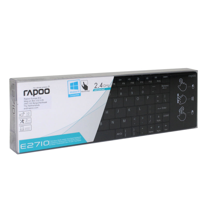 Afbeelding laden in galerijviewer, Rapoo toetsenbord touch 2.4gh zwart 2710
