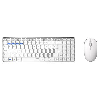 Afbeelding laden in galerijviewer, Rapoo 9300m multimodus draadloze ultraslanke desktop combo set qwerty wit
