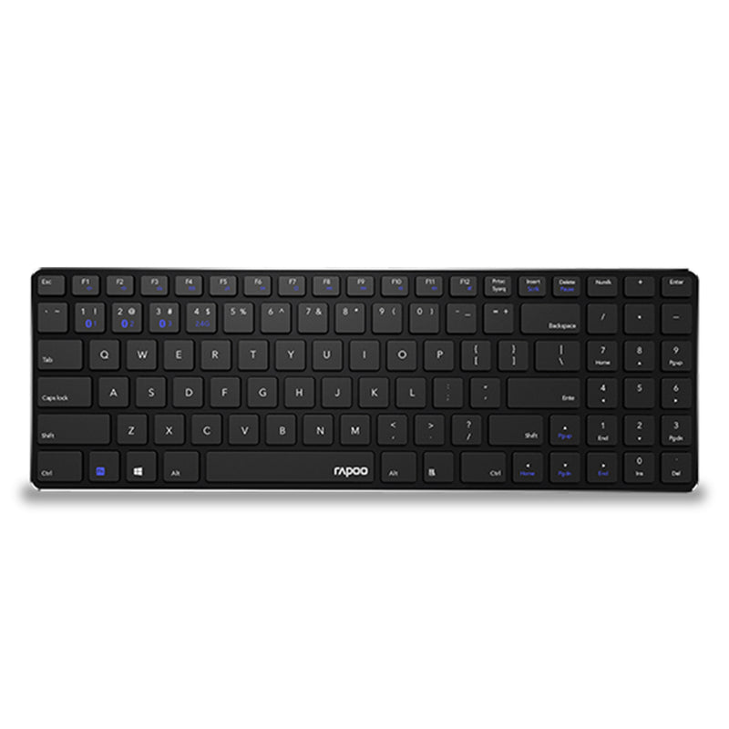 Afbeelding laden in galerijviewer, Rapoo toetsenbord mm slim zwart e9100m
