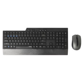 Afbeelding laden in galerijviewer, Rapoo 8200t multimodus draadloze desktop combo set zwart qwerty us
