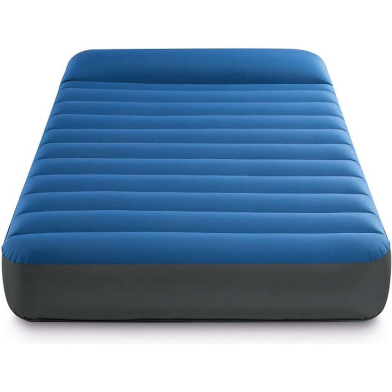 Afbeelding laden in galerijviewer, Intex 64011 truaire twin dura-beam camping matras 191x99x22 cm + quickfill usb150 pomp blauw
