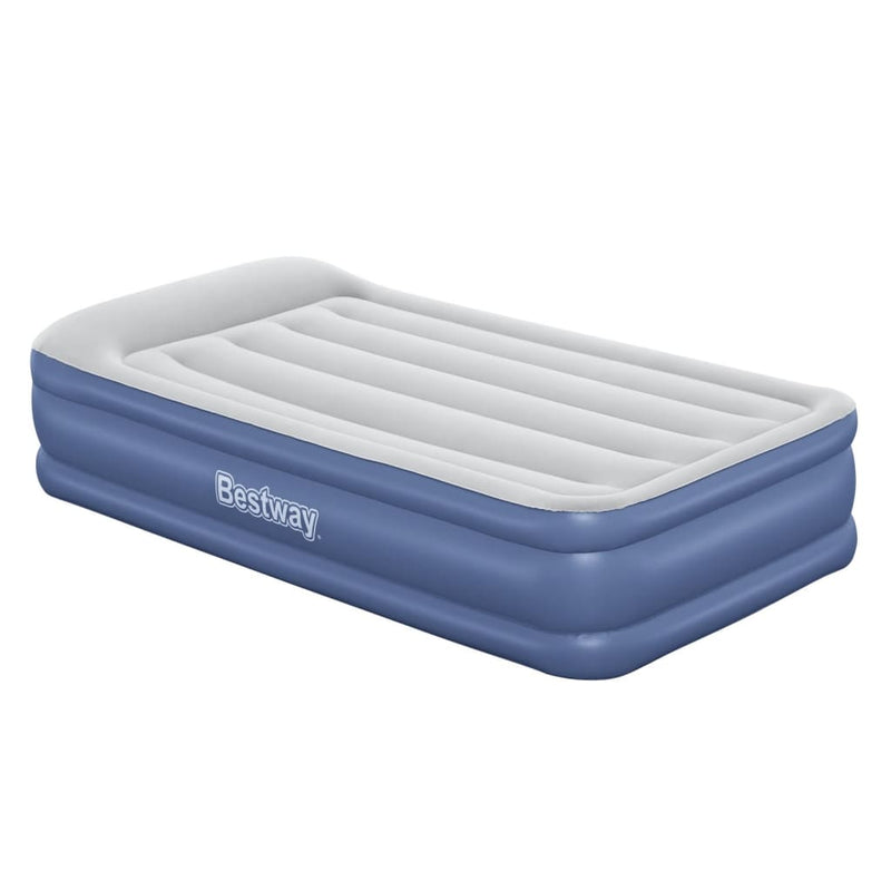 Afbeelding laden in galerijviewer, Bestway Luchtbed tritech 46 cm twin blauw grijs
