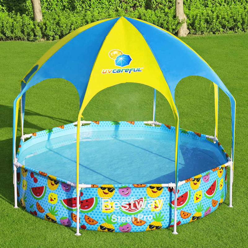 Afbeelding laden in galerijviewer, Bestway kinderzwembad steel pro uv careful bovengronds 244x51 cm
