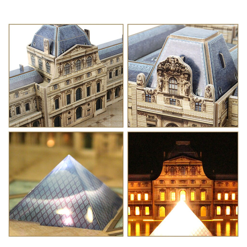 Afbeelding laden in galerijviewer, Cubic fun 3d-puzzel the louvre met led (2011414)

