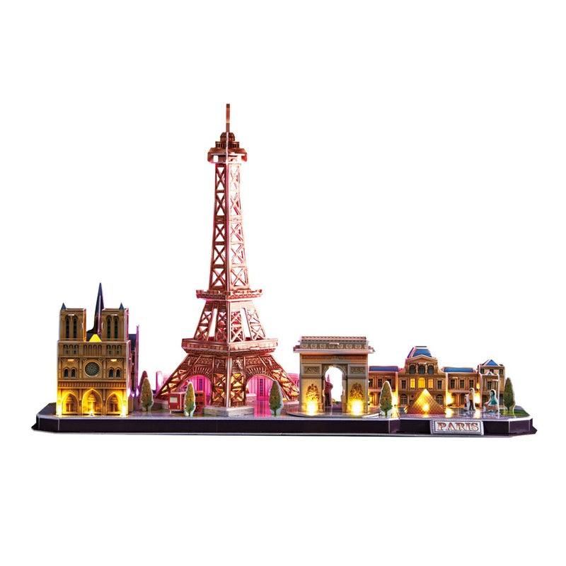 Afbeelding laden in galerijviewer, Cubic fun 3d puzzel city line paris met led verlichting, 115dlg.
