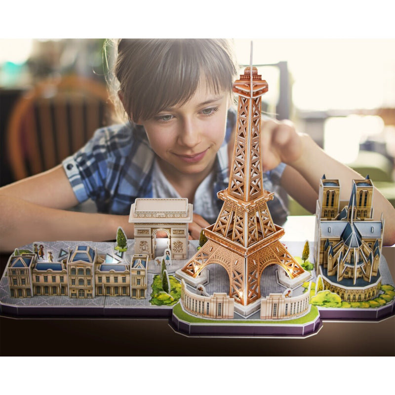 Afbeelding laden in galerijviewer, Cubic fun 3d puzzel city line paris met led verlichting, 115dlg.
