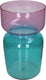 Hd collection vase two tone glass multi 21x21x35