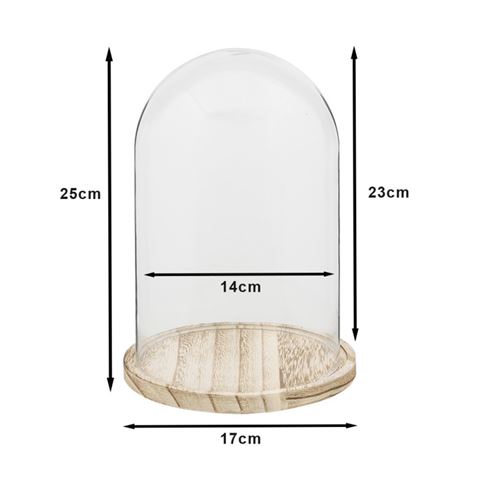 Clayre eef stolp 6gl2169 transparent 17x25 cm
