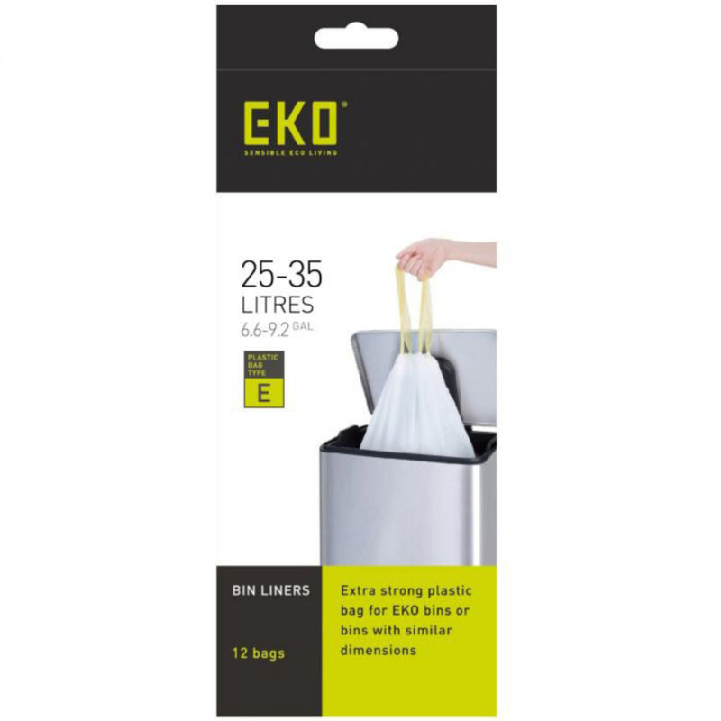 Afbeelding laden in galerijviewer, Eko afvalzak type e 25-35l rol a 12 zak wit
