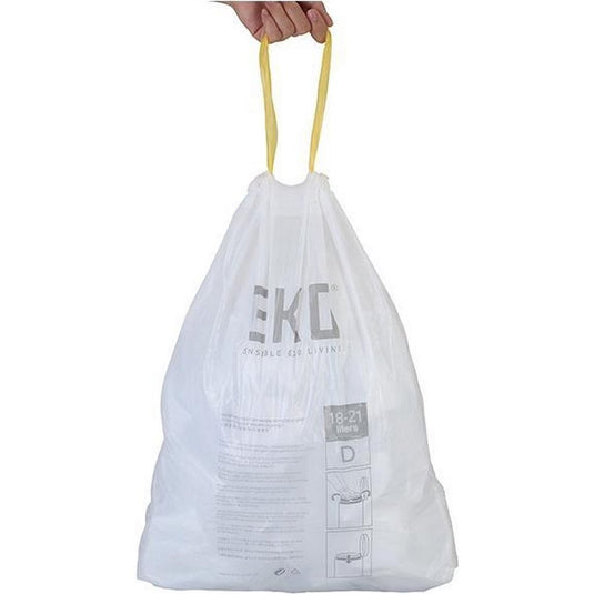 Eko afvalzak type e 25-35l rol a 12 zak wit