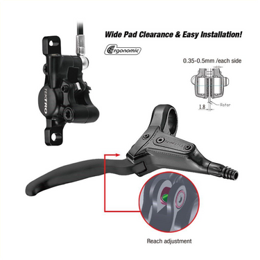 Tektro schijfrem-set hydro links hd-t386 1800mm