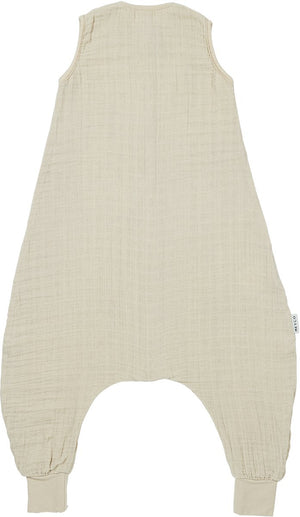 Meyco baby uni zomer slaapoverall jumper - 104 cm - pre-washed hydrofiel - soft sand