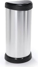 Curver decobin touch bin 40 liter zilver zwart 28x35xh68cm