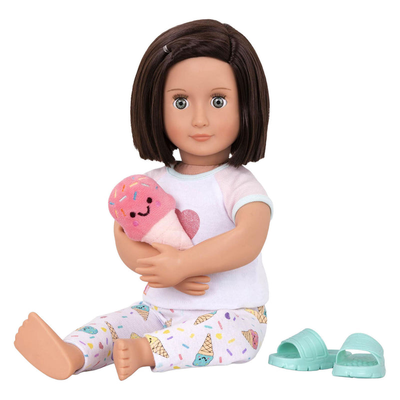 Afbeelding laden in galerijviewer, Puch deluxe outfit pyjama en kamerjas voor poppen

