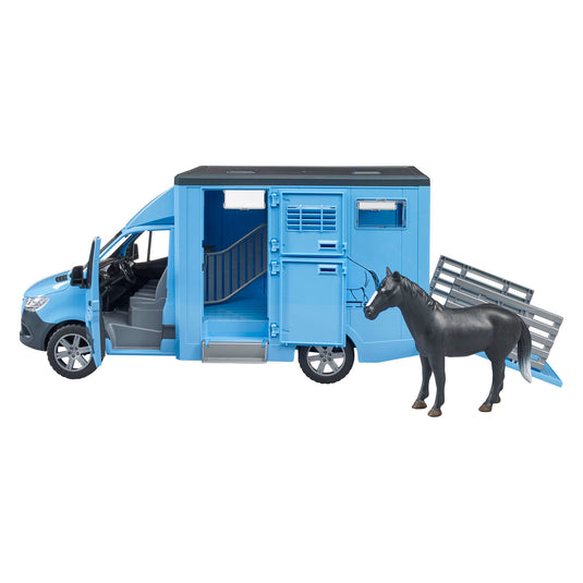 Bruder mercedes benz sprinter paardentransport m 1 paard - 1:16