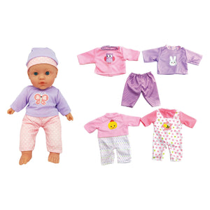 Babypop met geluiden en outfits - 41cm