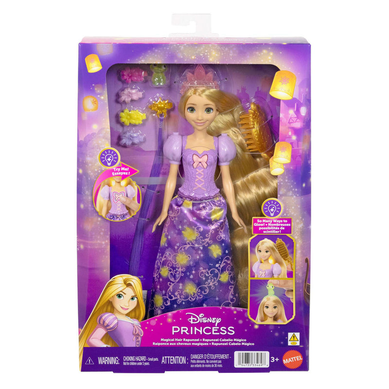 Afbeelding laden in galerijviewer, Mattel disney princess lichtgevend haar rapunzel modepop - magisch haar modepop speelgoed
