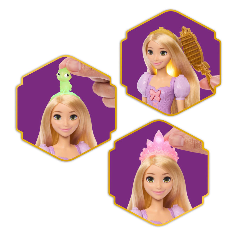 Afbeelding laden in galerijviewer, Mattel disney princess lichtgevend haar rapunzel modepop - magisch haar modepop speelgoed
