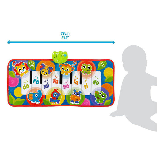 Playgro muzikale piano mat - speelgoed baby - speelgoed 1 jaar - interactief babyspeelgoed - pianomat - dansmat jumbo - baby speelgoed muziekinstrument - interactief speelgoed baby - educatief speelgoed - kraam cadeau - speelgoed met geluid