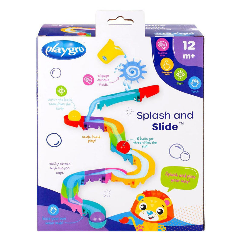 Afbeelding laden in galerijviewer, Playgro -splash and slide- waterval glijbaan - badspeelgoed - peuter speelgoed - baby badspeelgoed - speelgoed baby - speelgoed 1 jaar -badspeeltje - water knikkerbaan -waterspeelgoed baby - waterspeelgoed peuters - inclusief 3 balletjes
