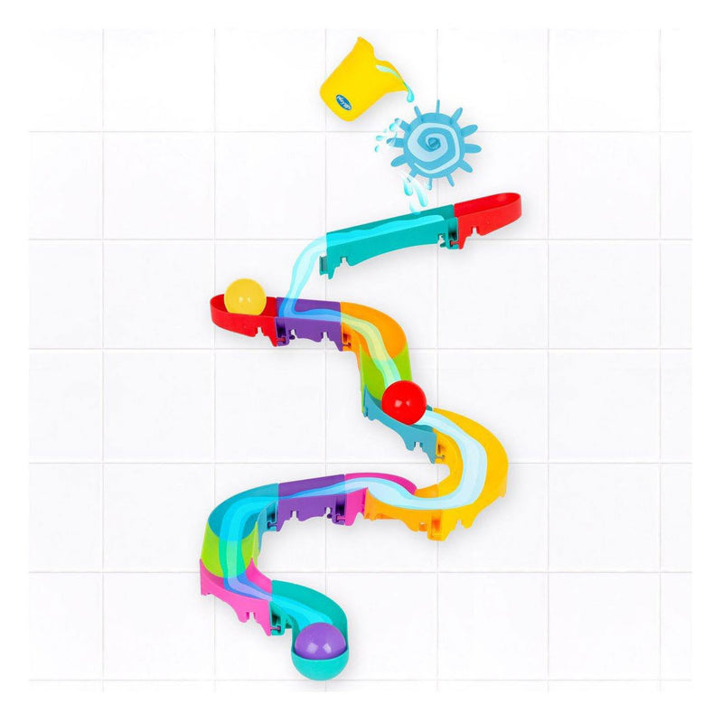 Afbeelding laden in galerijviewer, Playgro -splash and slide- waterval glijbaan - badspeelgoed - peuter speelgoed - baby badspeelgoed - speelgoed baby - speelgoed 1 jaar -badspeeltje - water knikkerbaan -waterspeelgoed baby - waterspeelgoed peuters - inclusief 3 balletjes
