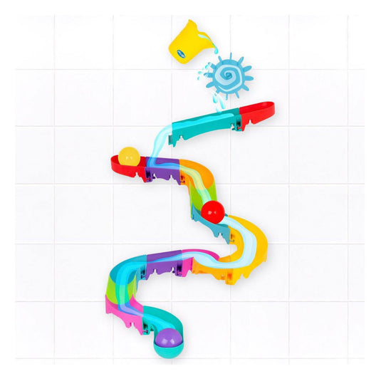 Playgro -splash and slide- waterval glijbaan - badspeelgoed - peuter speelgoed - baby badspeelgoed - speelgoed baby - speelgoed 1 jaar -badspeeltje - water knikkerbaan -waterspeelgoed baby - waterspeelgoed peuters - inclusief 3 balletjes