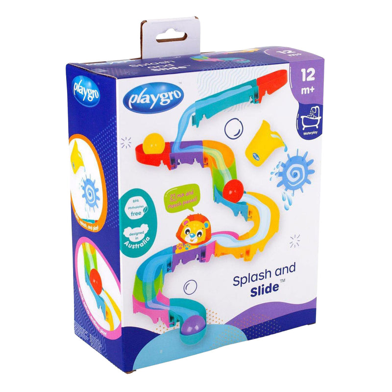 Afbeelding laden in galerijviewer, Playgro -splash and slide- waterval glijbaan - badspeelgoed - peuter speelgoed - baby badspeelgoed - speelgoed baby - speelgoed 1 jaar -badspeeltje - water knikkerbaan -waterspeelgoed baby - waterspeelgoed peuters - inclusief 3 balletjes
