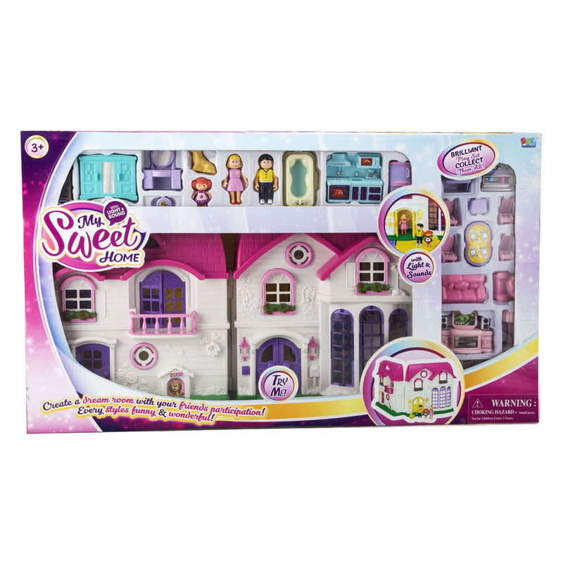 Afbeelding laden in galerijviewer, My sweet home poppenhuis met licht en geluid
