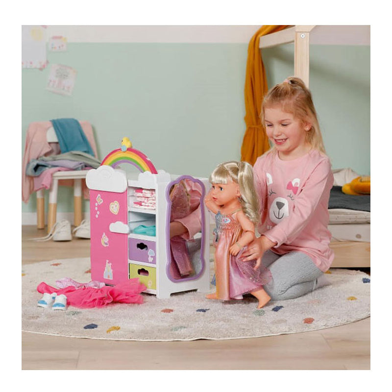 Afbeelding laden in galerijviewer, Baby born regenboogkledingkast
