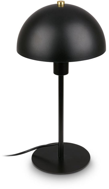 B.k.licht briloner pura – tafellamp – zwarte bedlamp – e14 fitting – met schakelaar op snoer – ø18x35 cm