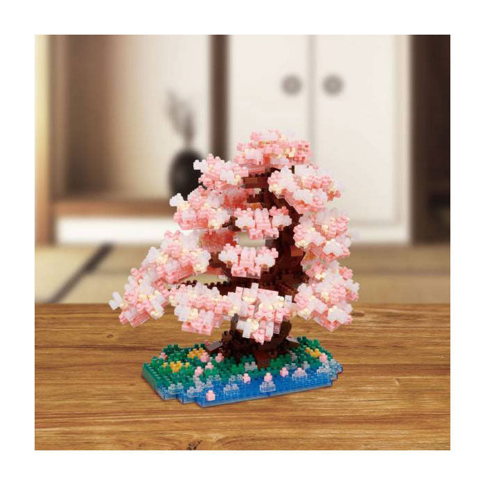 Afbeelding laden in galerijviewer, Bandai nanoblock bouwset luxe kersenbloesemboom - 990st.
