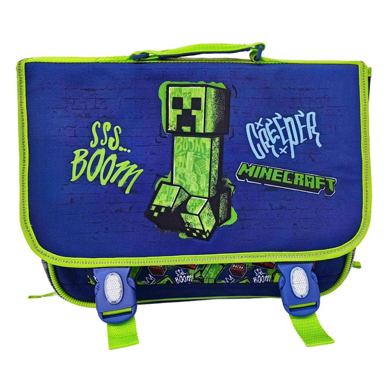Afbeelding laden in galerijviewer, Minecraft schooltas 2 compartimenten met voorzak - 31,5x41x15cm
